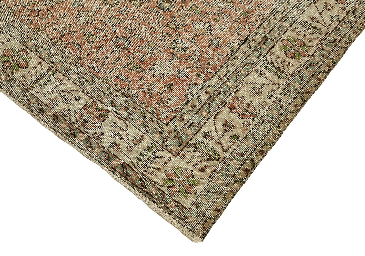 7x10 Hand-Knotted Turkish Vintage Rug - 49670