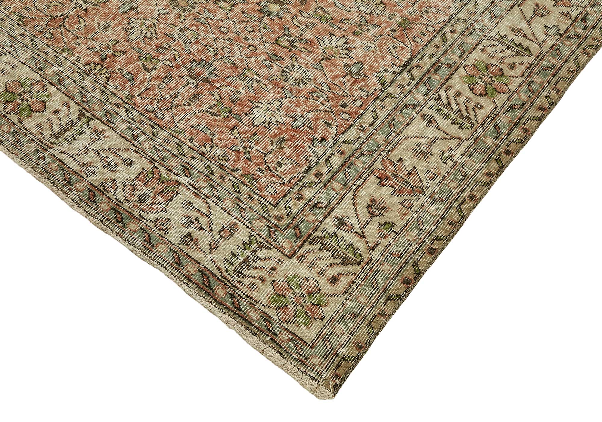 7x10 Hand-Knotted Turkish Vintage Rug - 49670