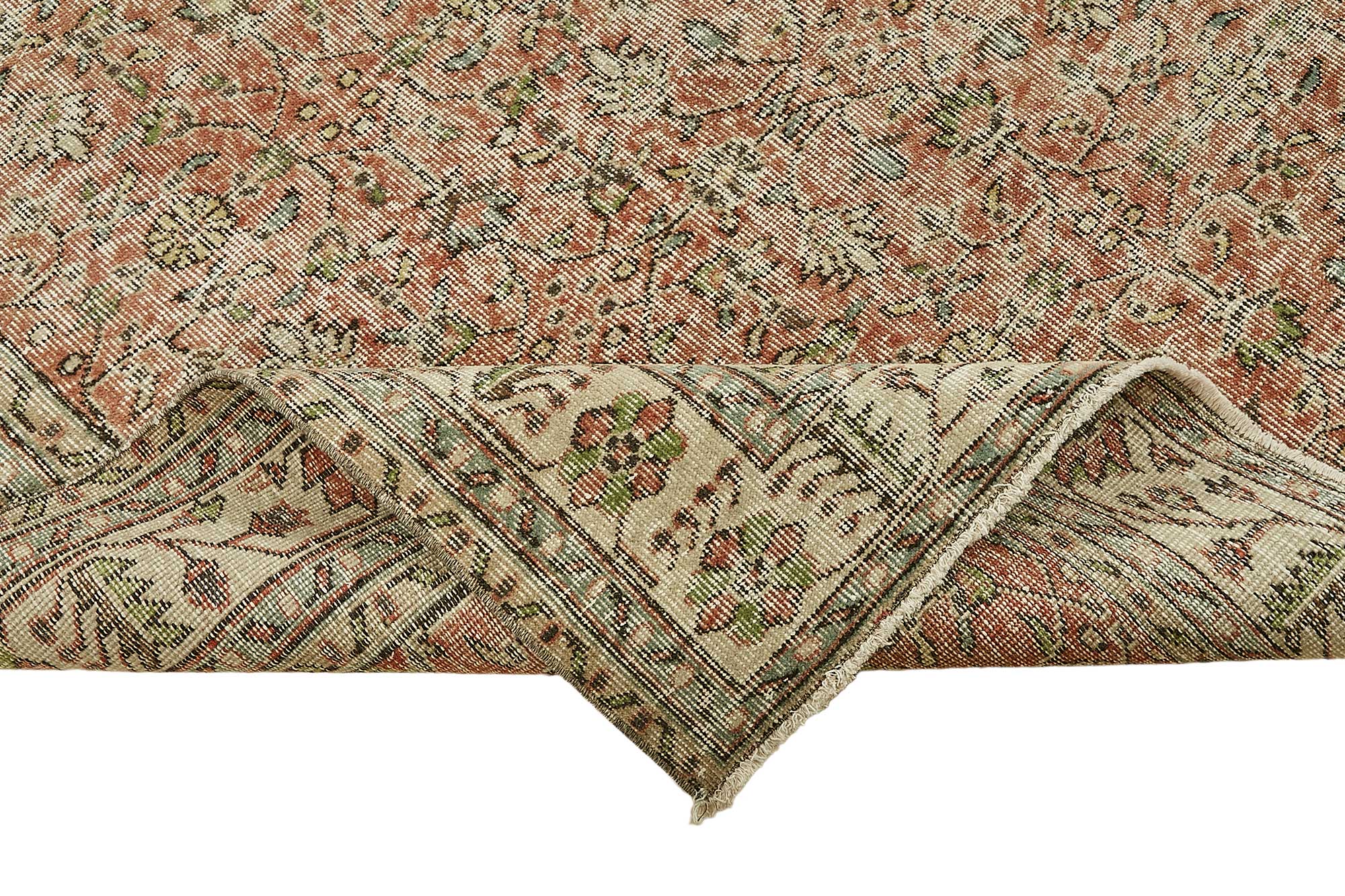 7x10 Hand-Knotted Turkish Vintage Rug - 49670