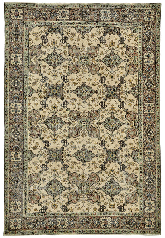 7x10 Hand-Knotted Turkish Vintage Rug - 49671