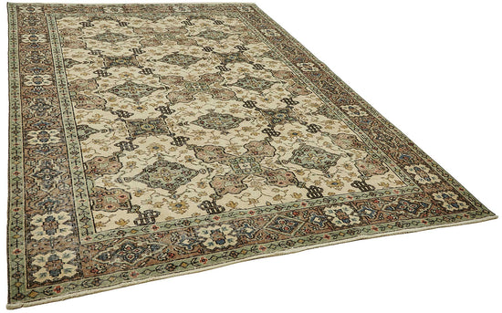 7x10 Hand-Knotted Turkish Vintage Rug - 49671