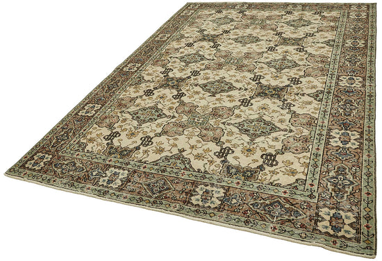 7x10 Hand-Knotted Turkish Vintage Rug - 49671
