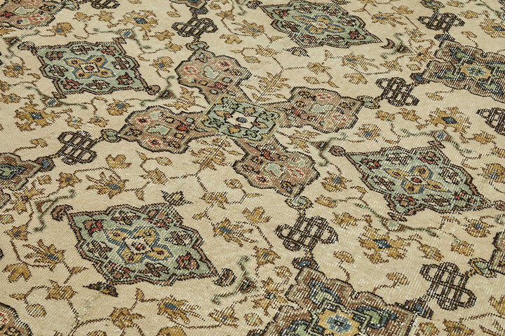 7x10 Hand-Knotted Turkish Vintage Rug - 49671