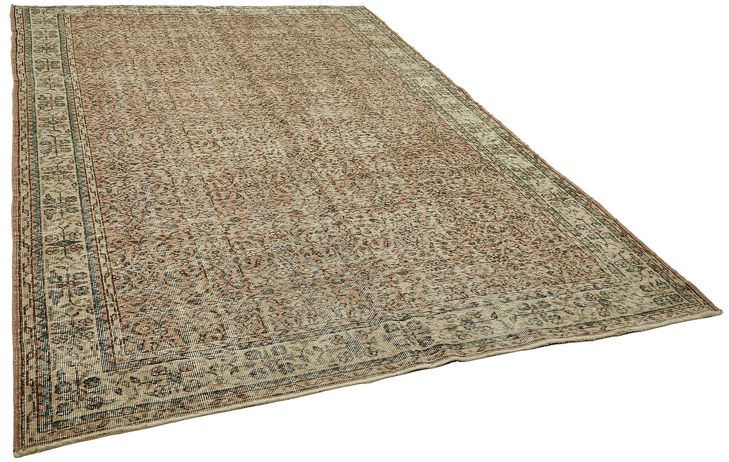 7x10 Hand-Knotted Turkish Vintage Rug - 49672