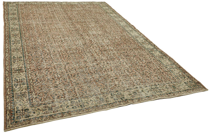 7x10 Hand-Knotted Turkish Vintage Rug - 49672