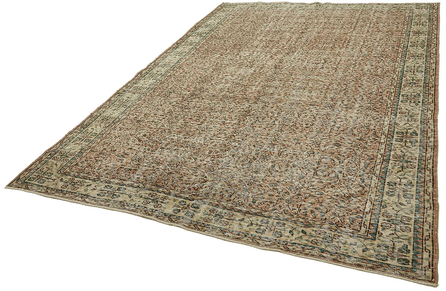 7x10 Hand-Knotted Turkish Vintage Rug - 49672