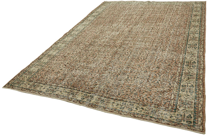 7x10 Hand-Knotted Turkish Vintage Rug - 49672