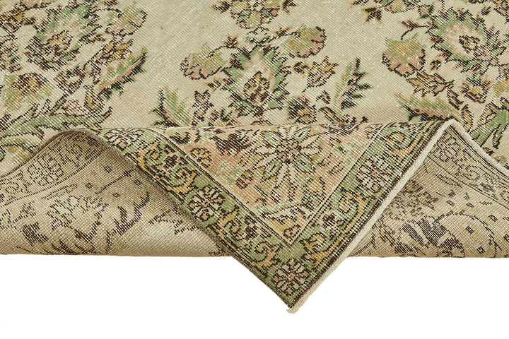 7x10 Hand-Knotted Turkish Vintage Rug - 49673