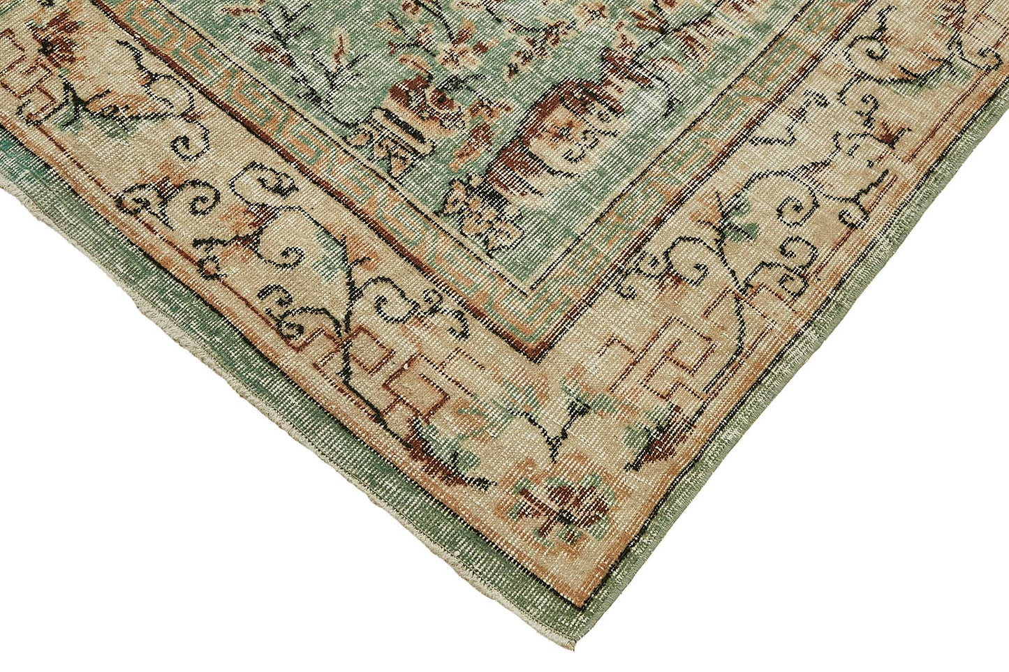 7x10 Hand-Knotted Turkish Vintage Rug - 49675