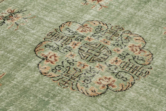 7x10 Hand-Knotted Turkish Vintage Rug - 49675