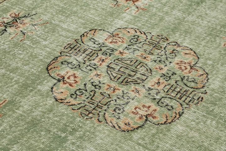 7x10 Hand-Knotted Turkish Vintage Rug - 49675