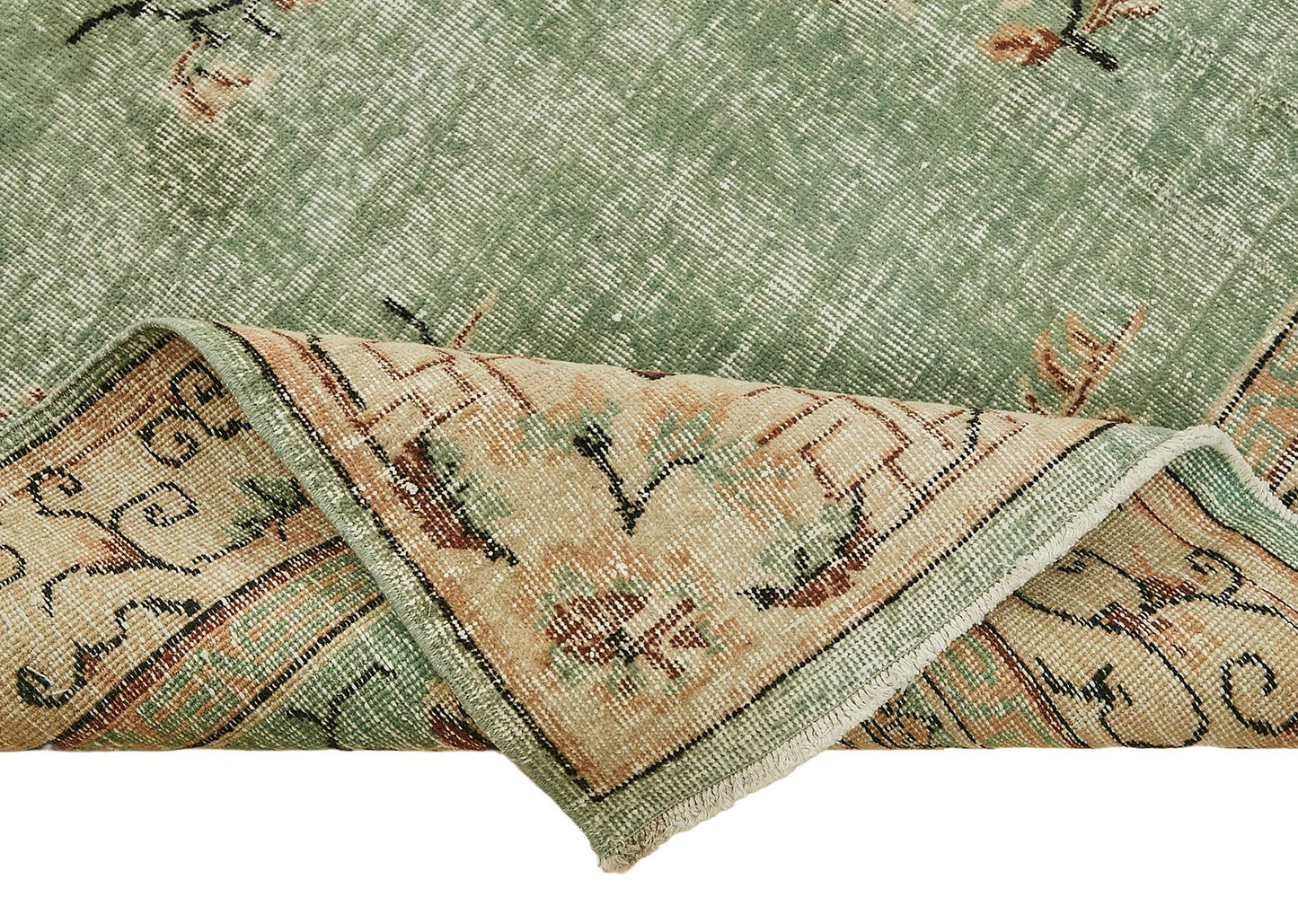 7x10 Hand-Knotted Turkish Vintage Rug - 49675