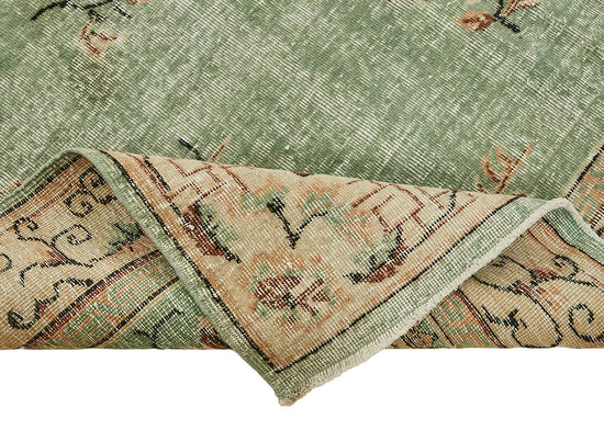 7x10 Hand-Knotted Turkish Vintage Rug - 49675