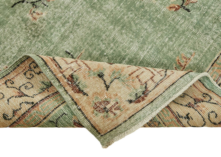 7x10 Hand-Knotted Turkish Vintage Rug - 49675