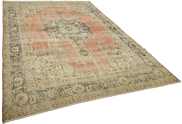 7x11 Hand-Knotted Turkish Vintage Rug - 49679
