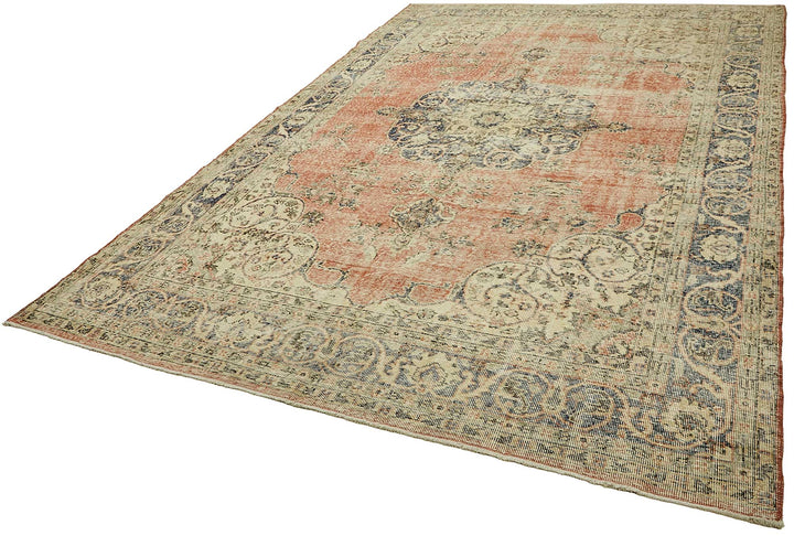 7x11 Hand-Knotted Turkish Vintage Rug - 49679
