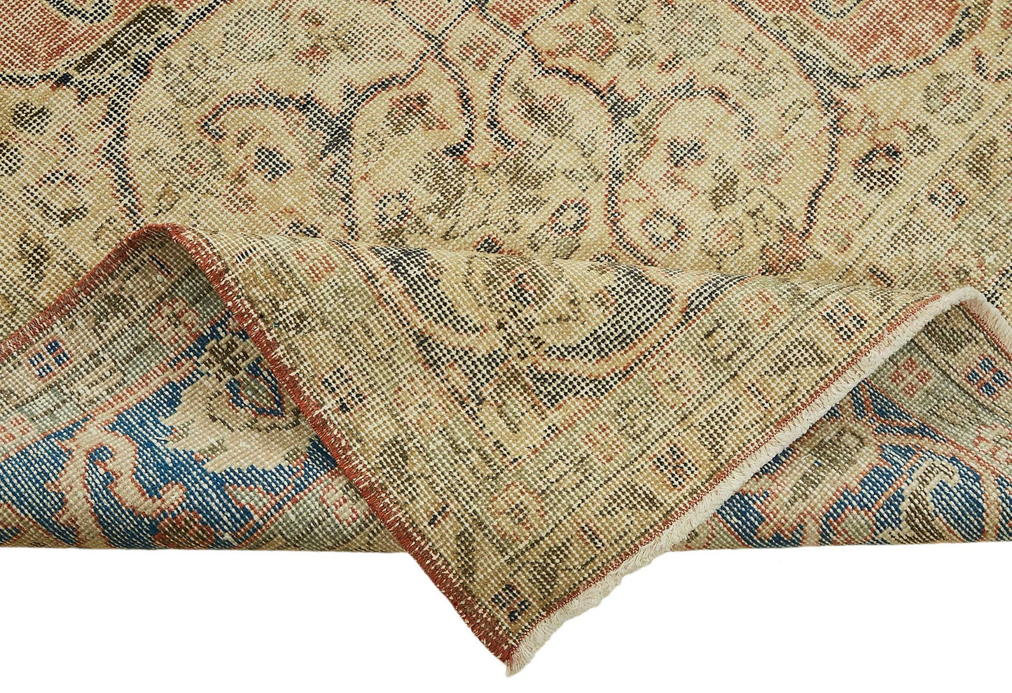 7x11 Hand-Knotted Turkish Vintage Rug - 49679