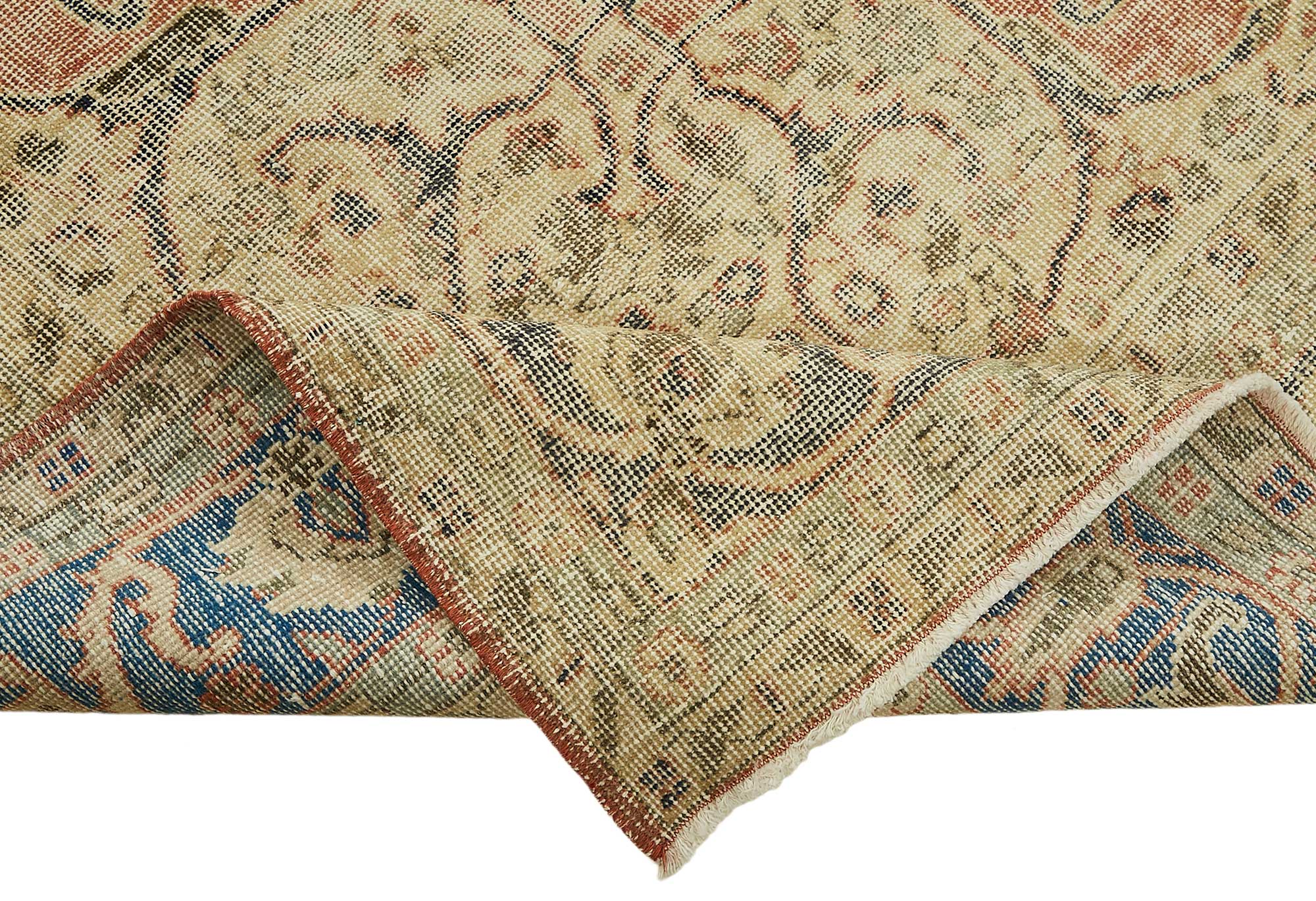 7x11 Hand-Knotted Turkish Vintage Rug - 49679