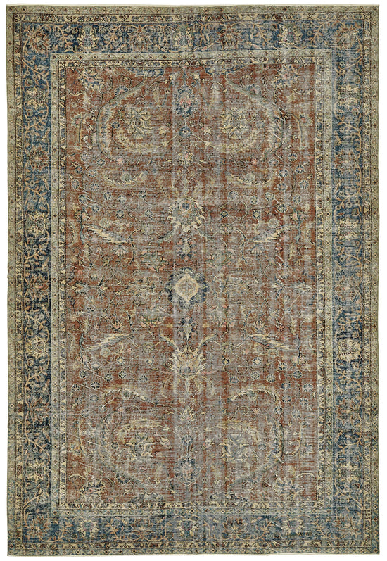 8x11 Hand-Knotted Turkish Vintage Rug - 49680