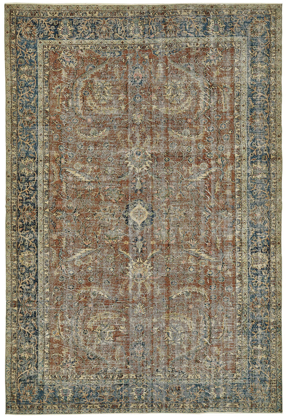 8x11 Hand-Knotted Turkish Vintage Rug - 49680
