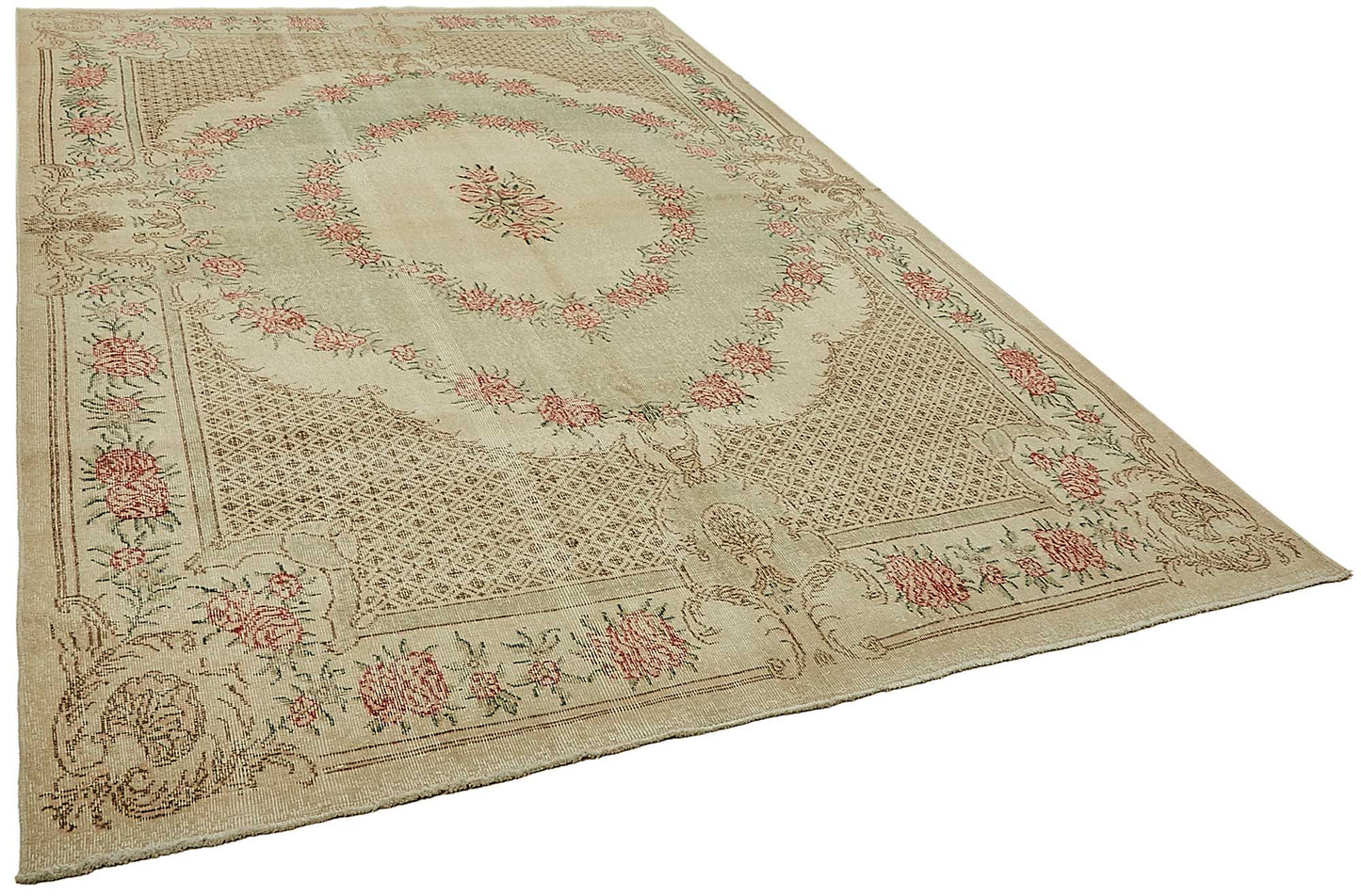 7x11 Hand-Knotted Turkish Vintage Rug - 49681