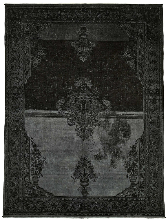 9x13 Black Overdyed Area Rug - 49683