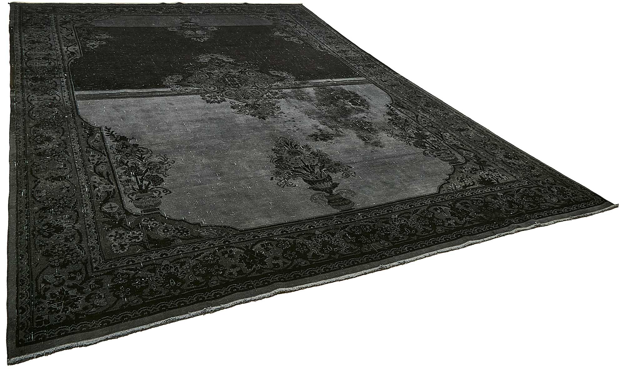 9x13 Black Overdyed Area Rug - 49683