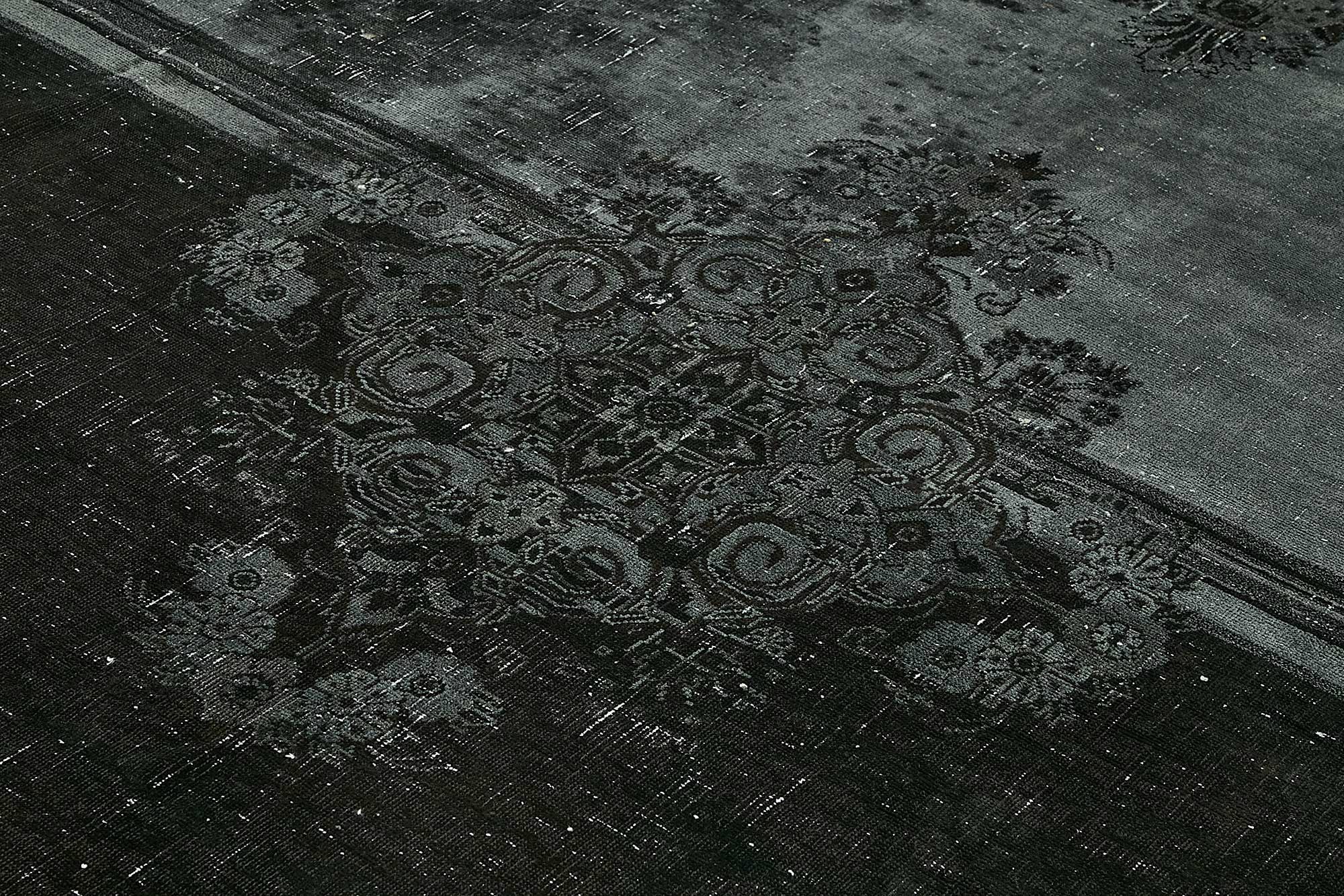 9x13 Black Overdyed Area Rug - 49683
