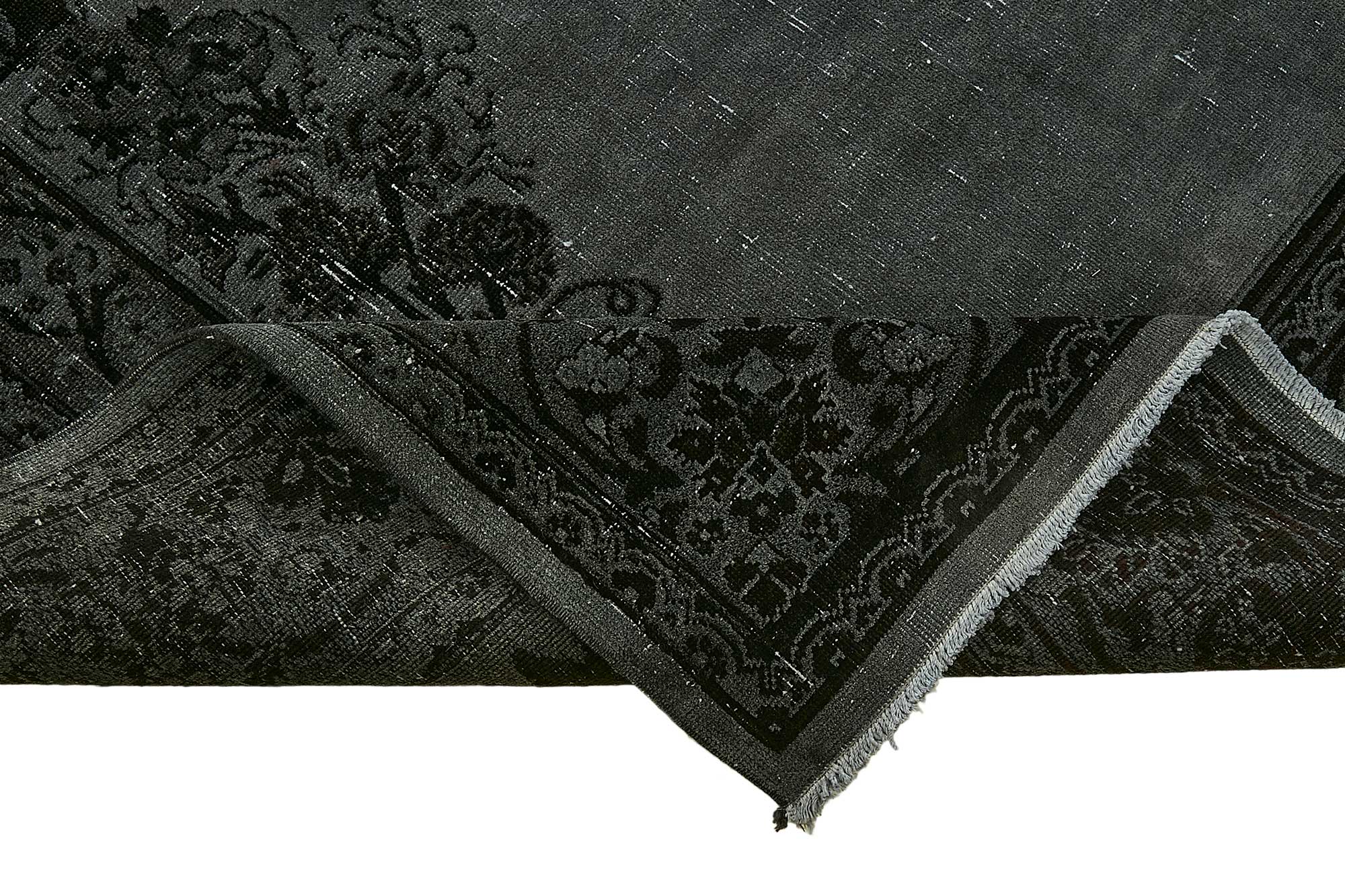 9x13 Black Overdyed Area Rug - 49683