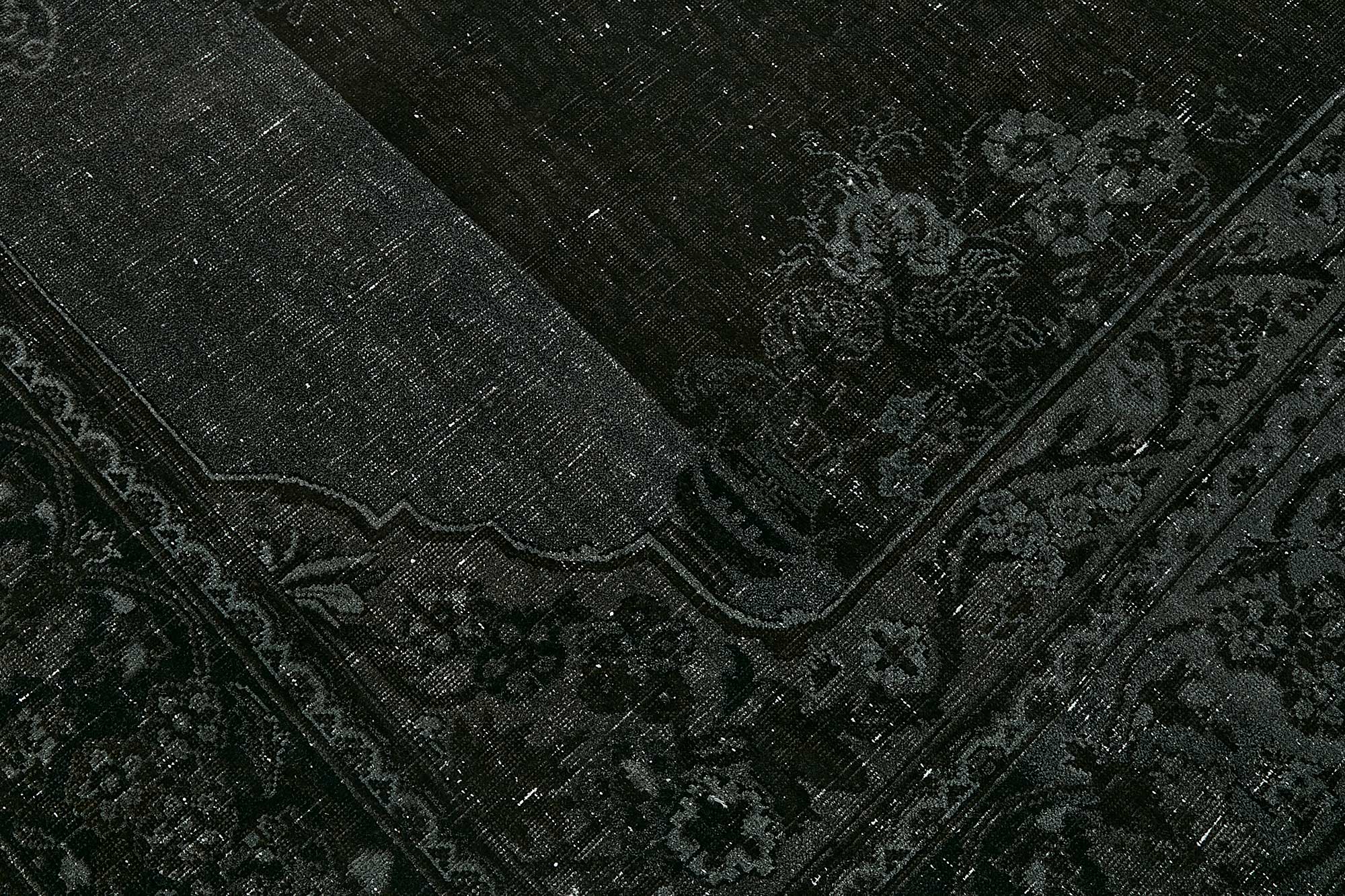 9x13 Black Overdyed Area Rug - 49683