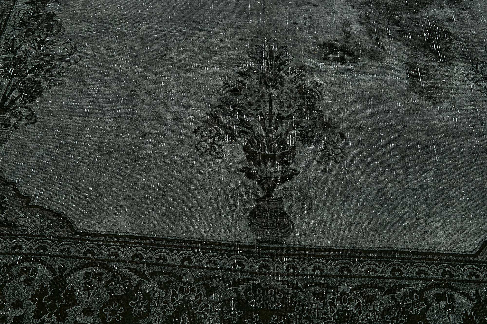 9x13 Black Overdyed Area Rug - 49683