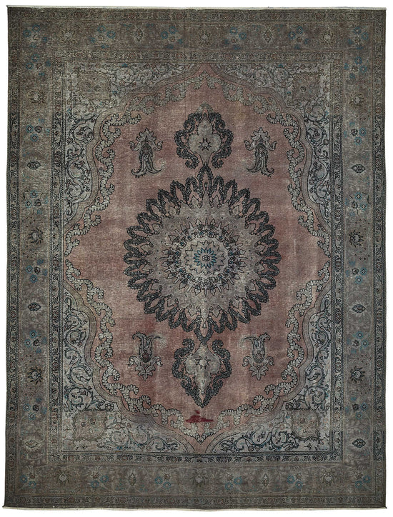 8x13 Grey Overdyed Area Rug - 49685