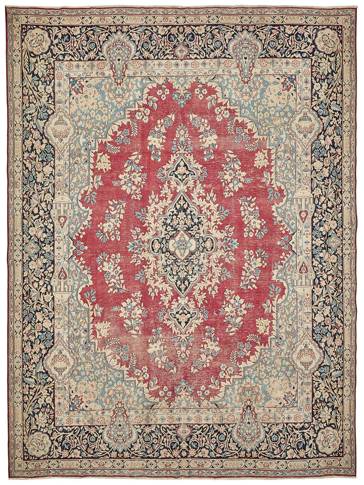 10x13 Beige Vintage Large Area Rug - 49712
