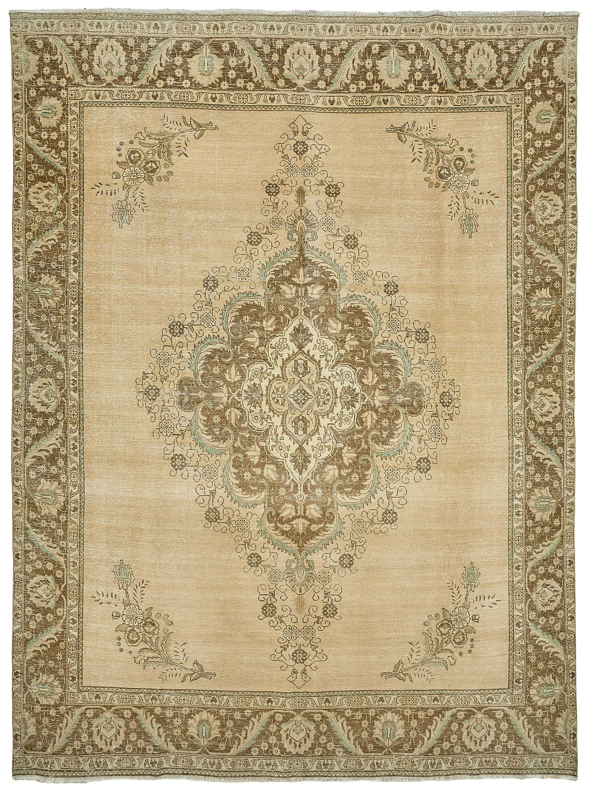 9x13 Beige Vintage Large Area Rug - 49713