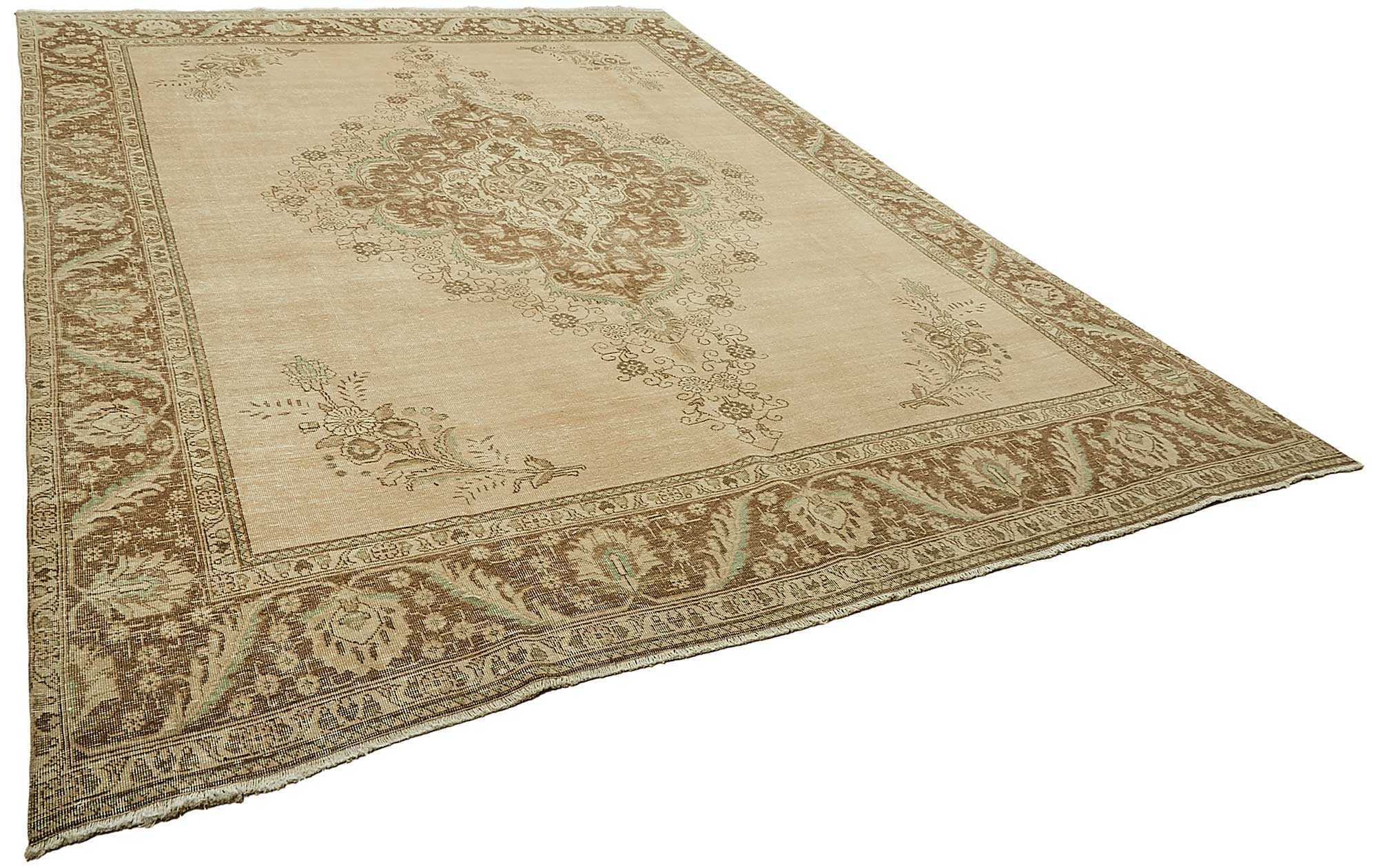 9x13 Beige Vintage Large Area Rug - 49713