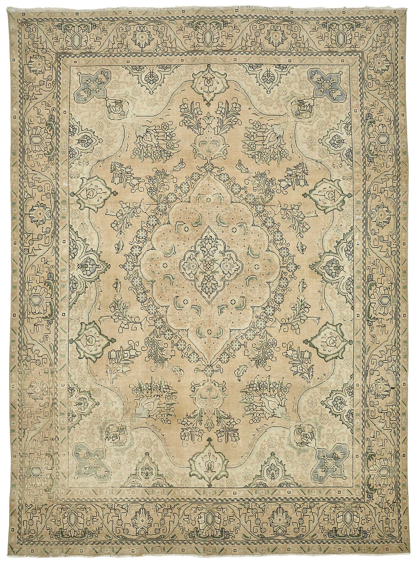 9x12 Beige Vintage Large Area Rug - 49714