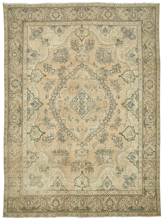 9x12 Beige Vintage Large Area Rug - 49714