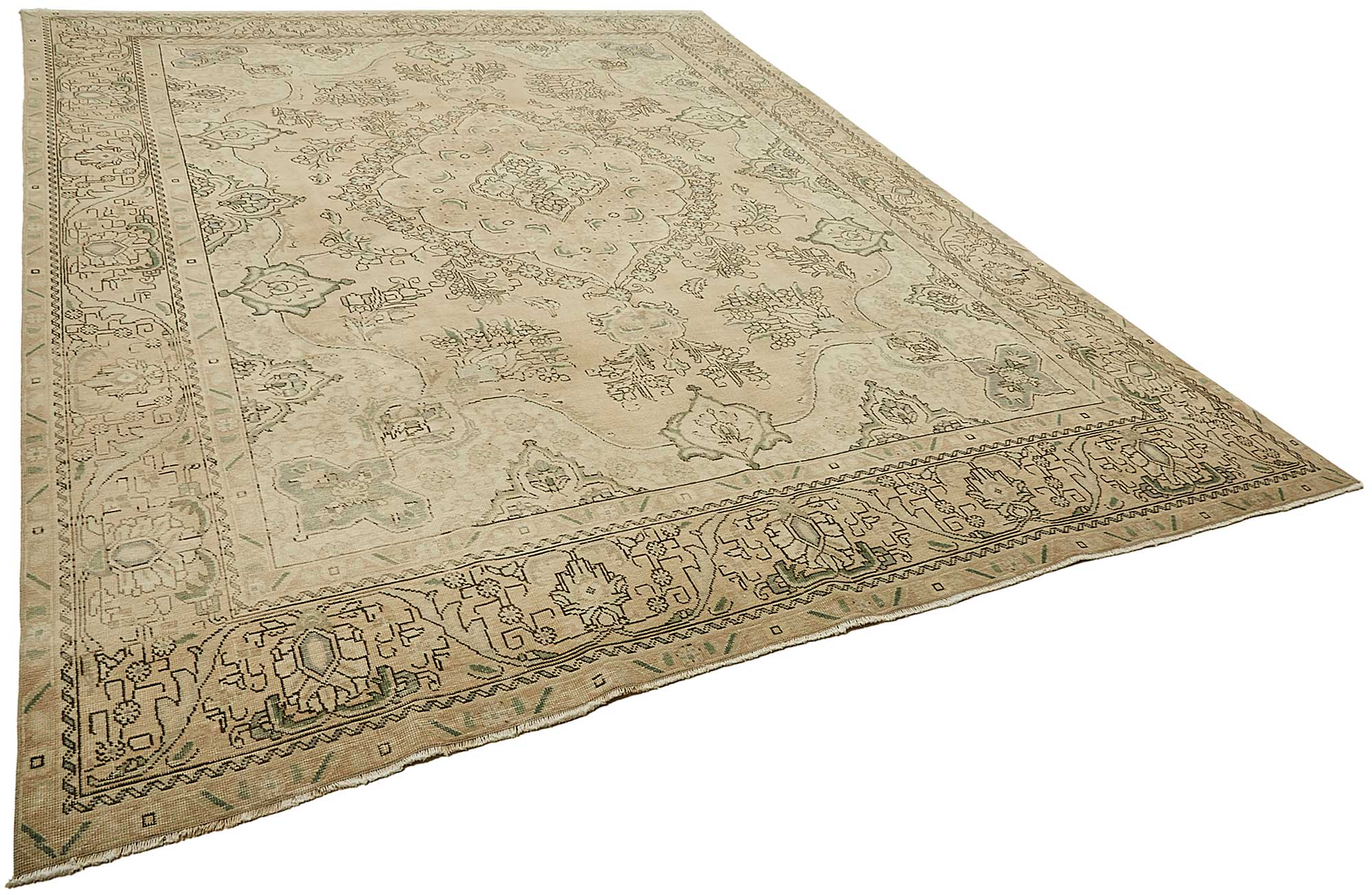 9x12 Beige Vintage Large Area Rug - 49714