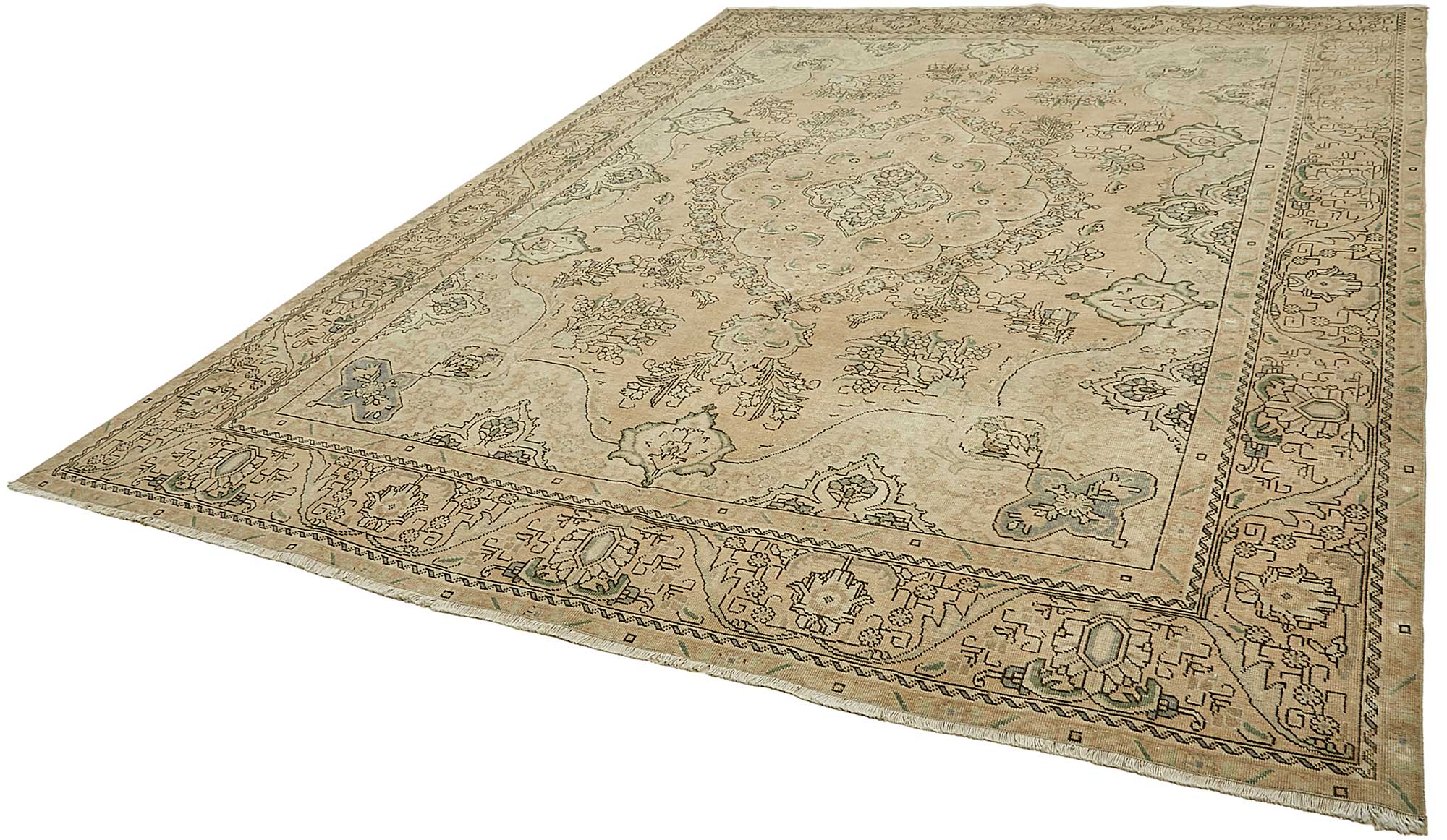 9x12 Beige Vintage Large Area Rug - 49714