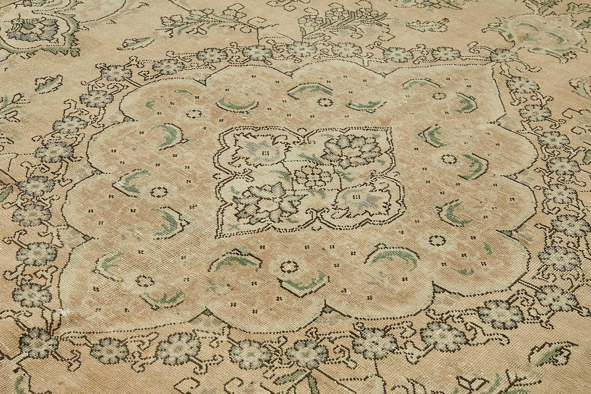9x12 Beige Vintage Large Area Rug - 49714