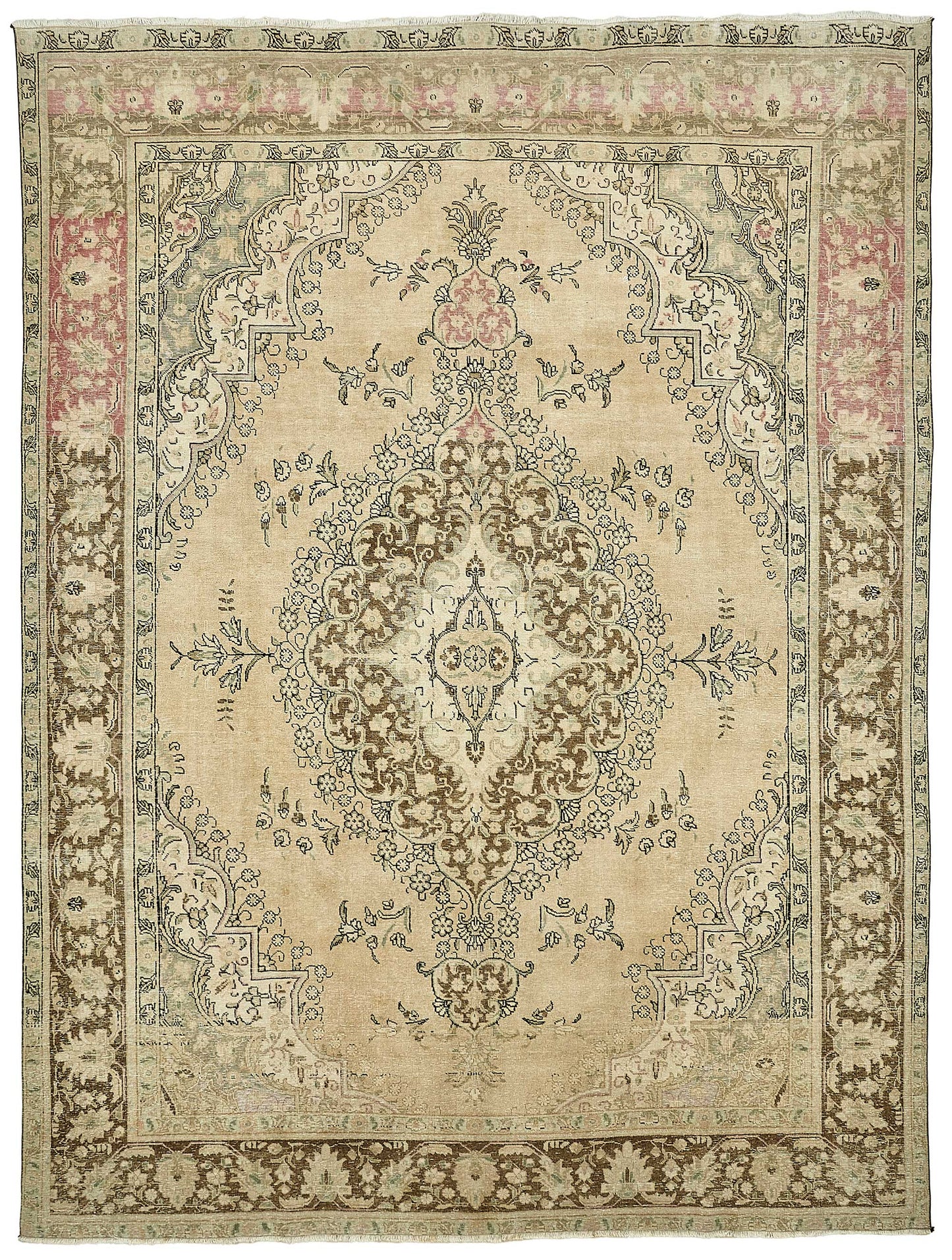 9x13 Beige Vintage Large Area Rug - 49715