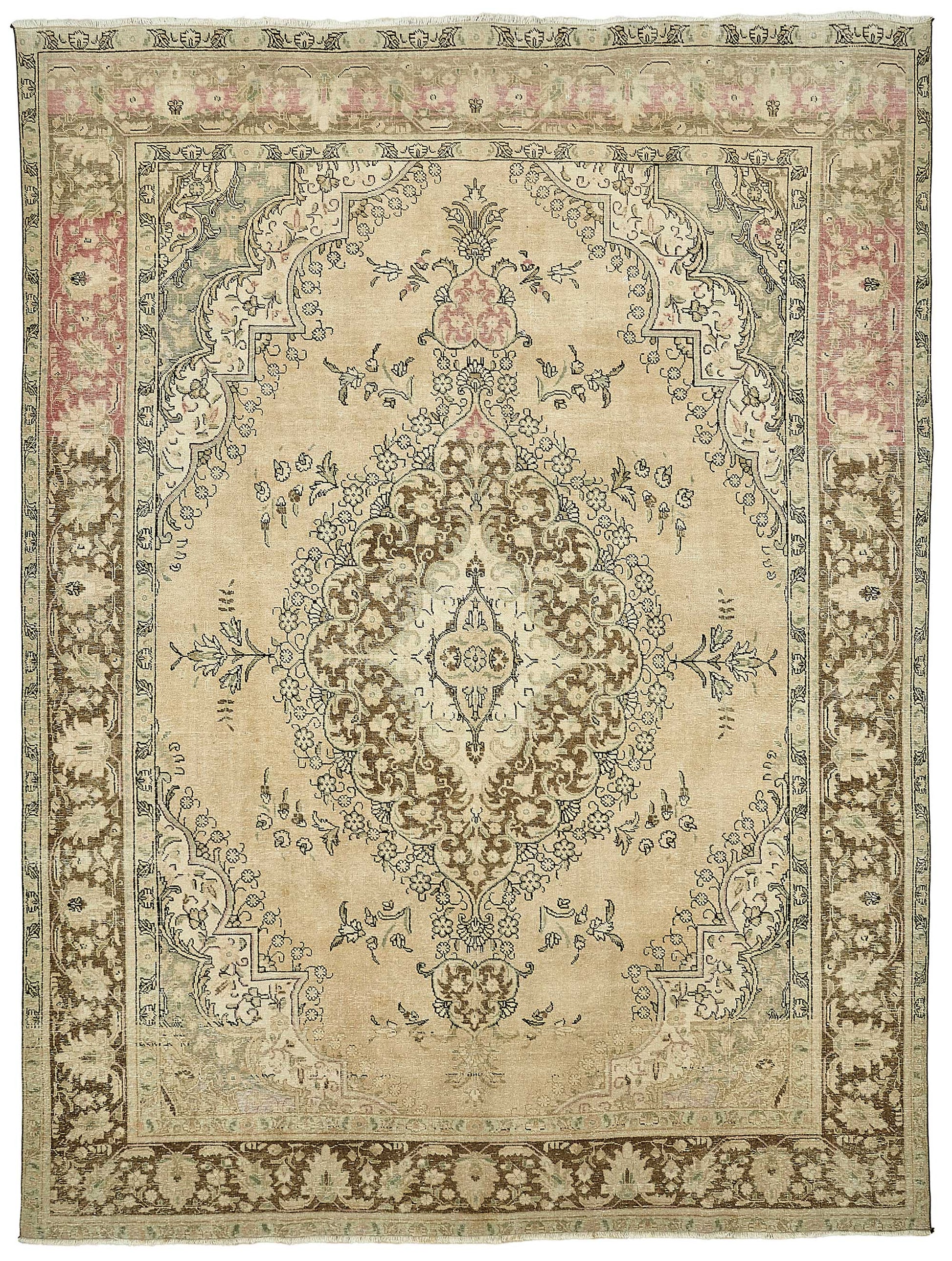 9x13 Beige Vintage Large Area Rug - 49715
