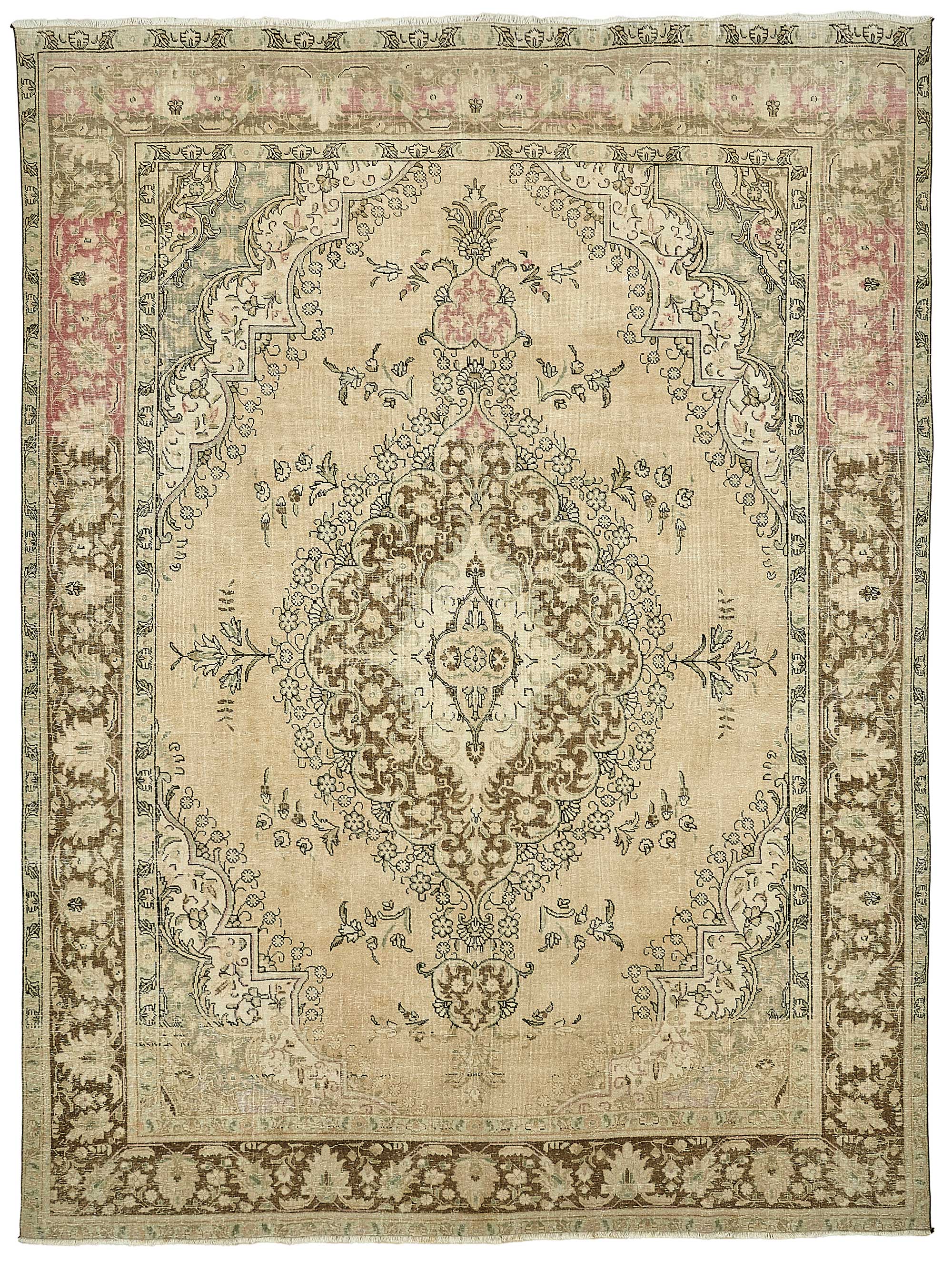 9x13 Beige Vintage Large Area Rug - 49715