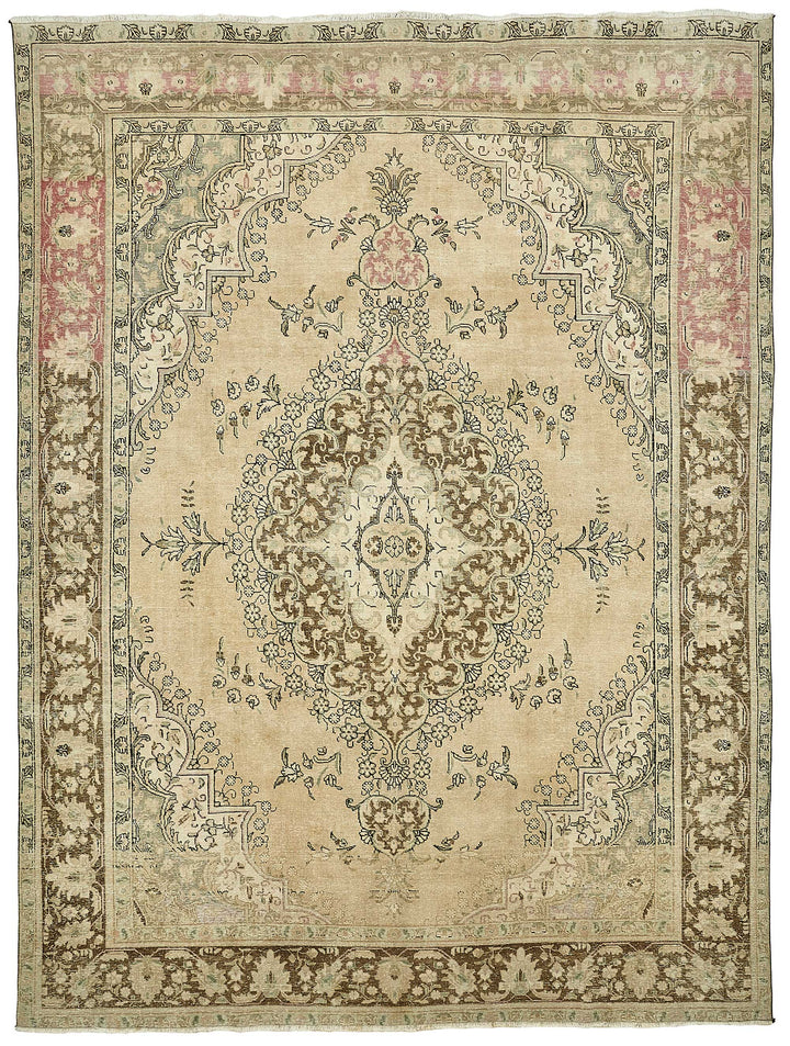 9x13 Beige Vintage Large Area Rug - 49715