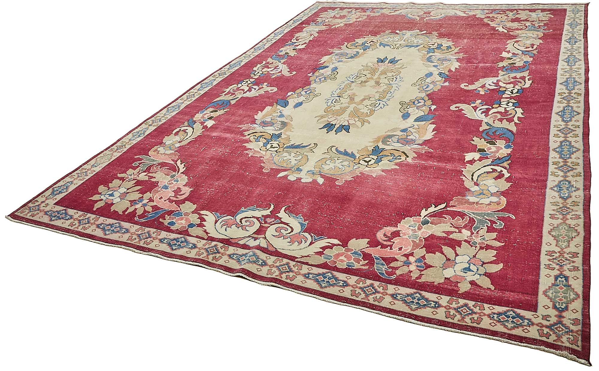 9x14 Beige Vintage Large Area Rug - 49716