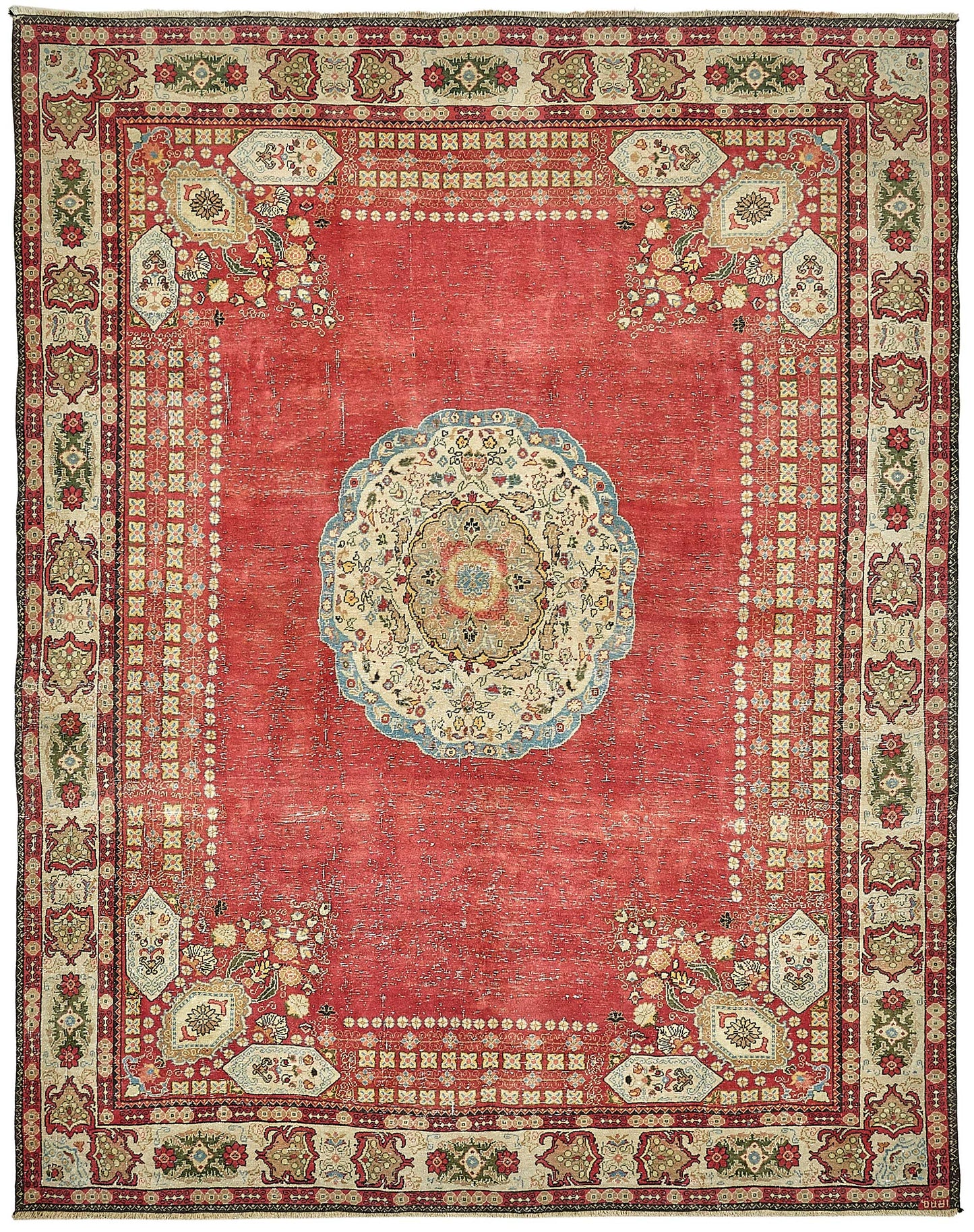 9x11 Beige Vintage Large Area Rug - 49717