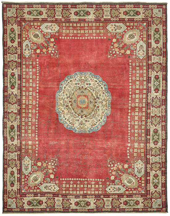 9x11 Beige Vintage Large Area Rug - 49717
