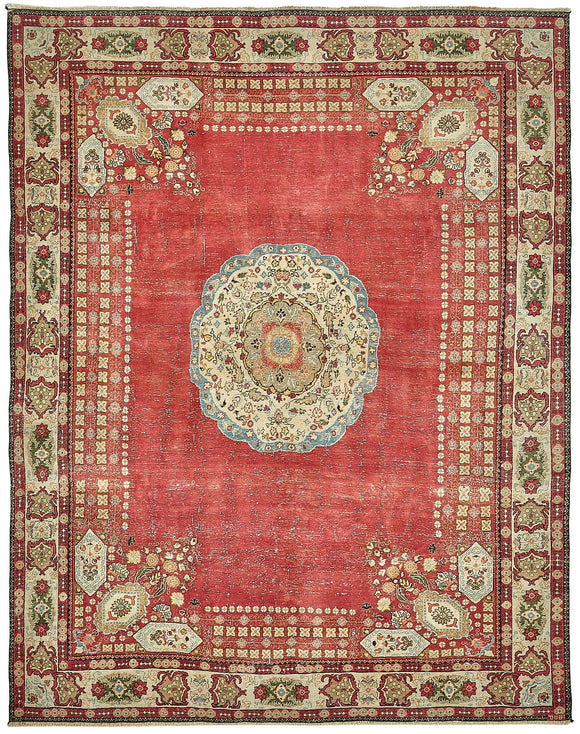 9x11 Beige Vintage Large Area Rug - 49717