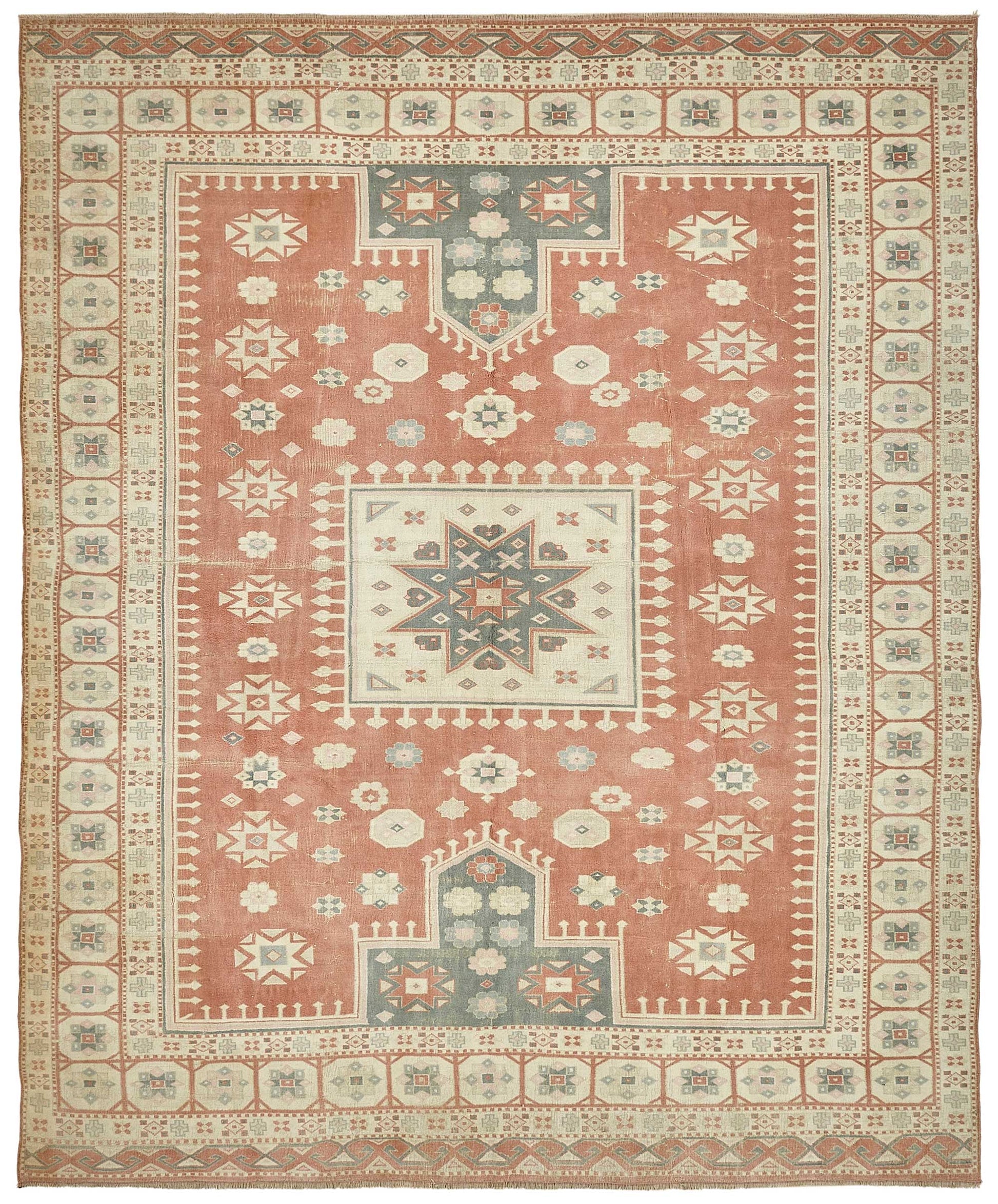 10x12 Beige Vintage Large Area Rug - 49718