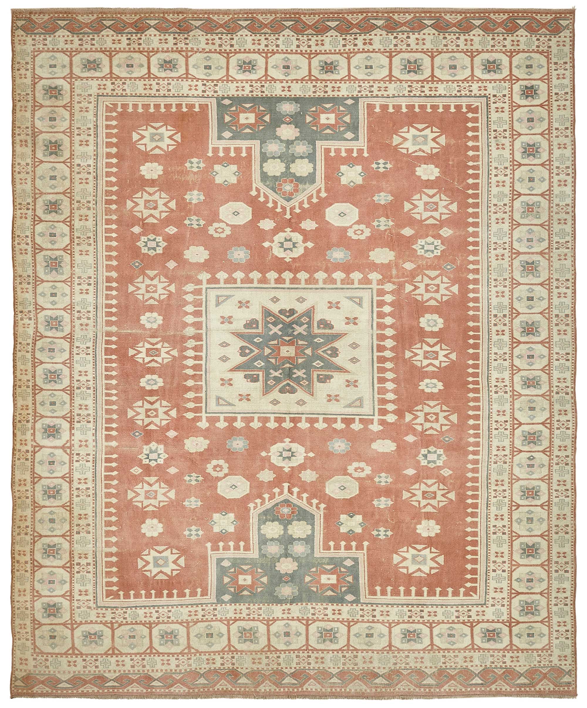 10x12 Beige Vintage Large Area Rug - 49718